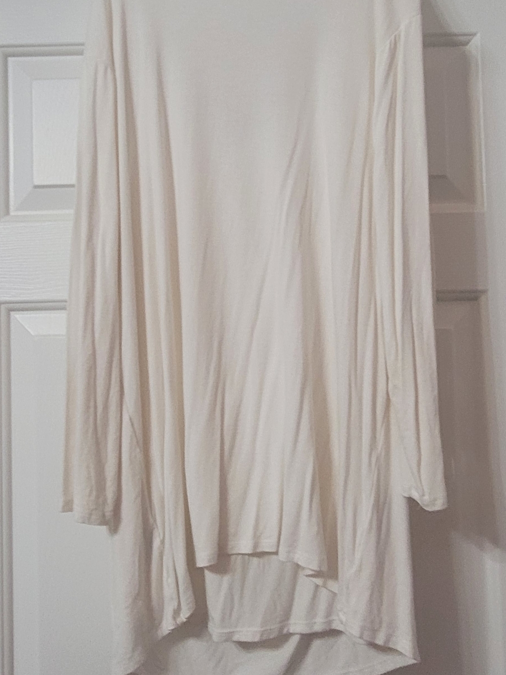 Light Cream Long Sleeve Draped Top